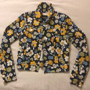 Floral jean jacket